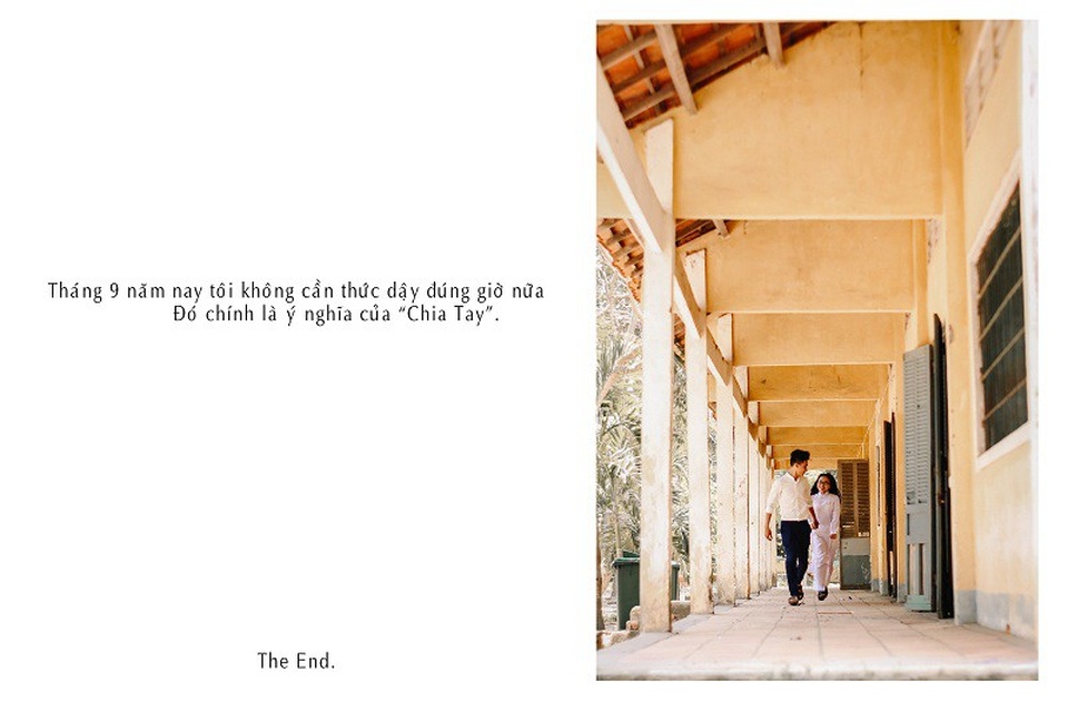 9x Đồng Tháp kể "chuyện tình gà bông" đẹp nên thơ bằng hình ảnh - 4 Bối cảnh được Hậu chọn để chụp cũng là ngôi trường Hậu đã theo học năm cấp 3, với bàn học, ô cửa sổ, dãy hành lang và sân trường dịu bóng mát từng ghi dấu biết bao kỷ niệm.