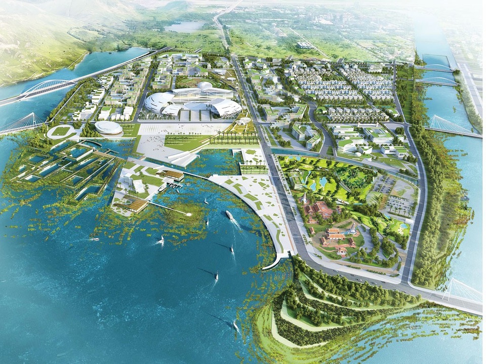 Tương lai phía tây Nha Trang sẽ phát triển mạnh - 1 Phối cảnh khu trung tâm hành chính mới của Tỉnh Khánh Hòa