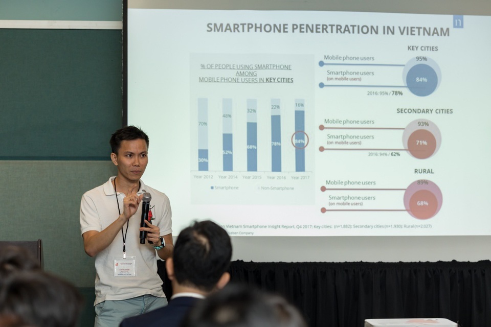 Ông Đặng Việt Dũng, tại sự kiện cập nhật thông tin về tiềm năng trong ngành thanh toán di động trong nước cho các chuyên gia công nghệ người Việt tại Silicon Valley đang tìm kiếm cơ hội hợp tác và phát triển tại quê nhà.