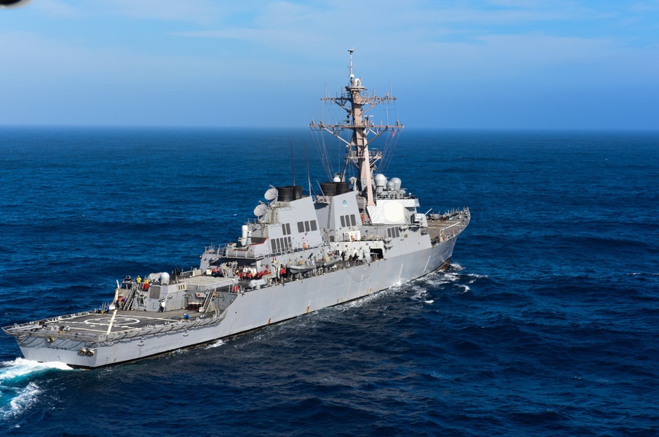 Hai tàu chiến Mỹ tuần tra sát quần đảo Hoàng Sa - 1 Tàu khu trục USS Higgins (DDG 76) của Hải quân Mỹ (Ảnh: US Navy)