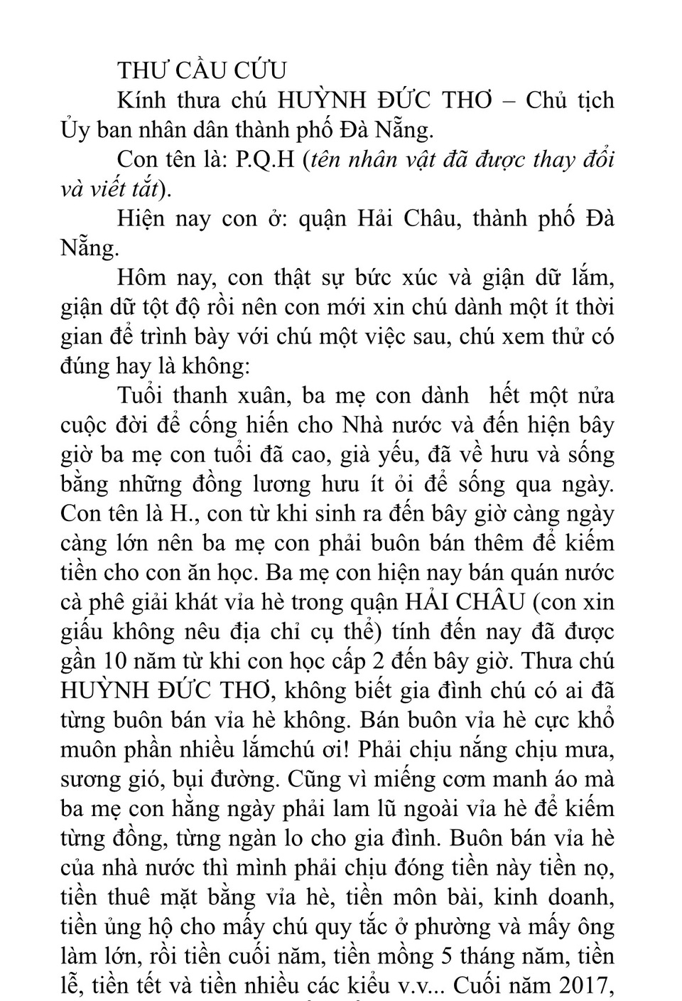 Một học sinh gửi tâm thư tới Chủ tịch Đà Nẵng tố cán bộ đô thị “vòi tiền” - 1
Chủ tịch UBND TP Đà Nẵng yêu cầu công khai nội dung email của công dân gửi Chủ tịch TP tại các buổi gặp mặt, chấn chính tác phong, thái độ làm việc của lực lượng kiểm tra quy tắc đô thị