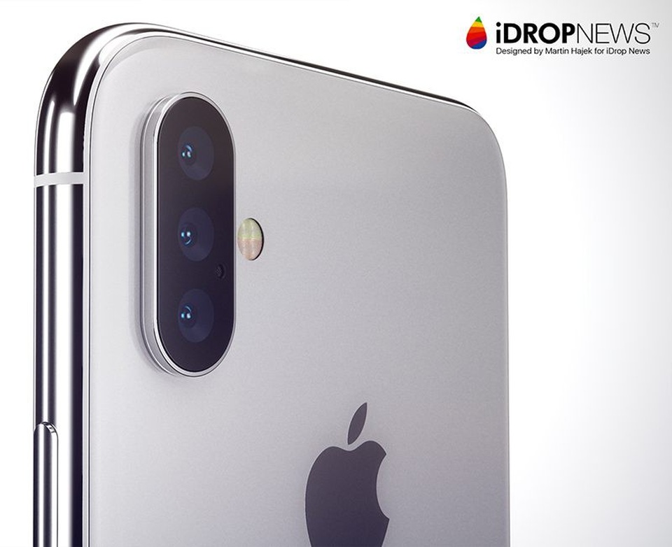 Concept iPhone X với cụm 3 camera.
