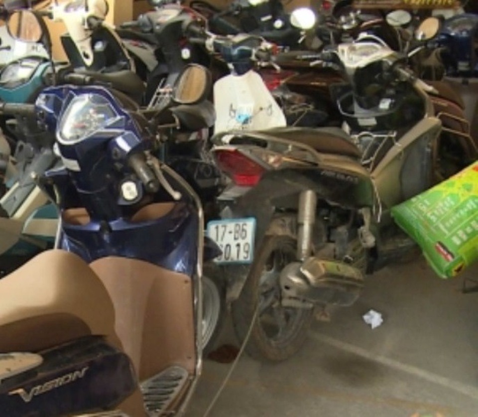 Số xe máy Khiên và Thu trộm cắp trên địa bàn tỉnh Thái Bình (ảnh: Công an Thái Bình)