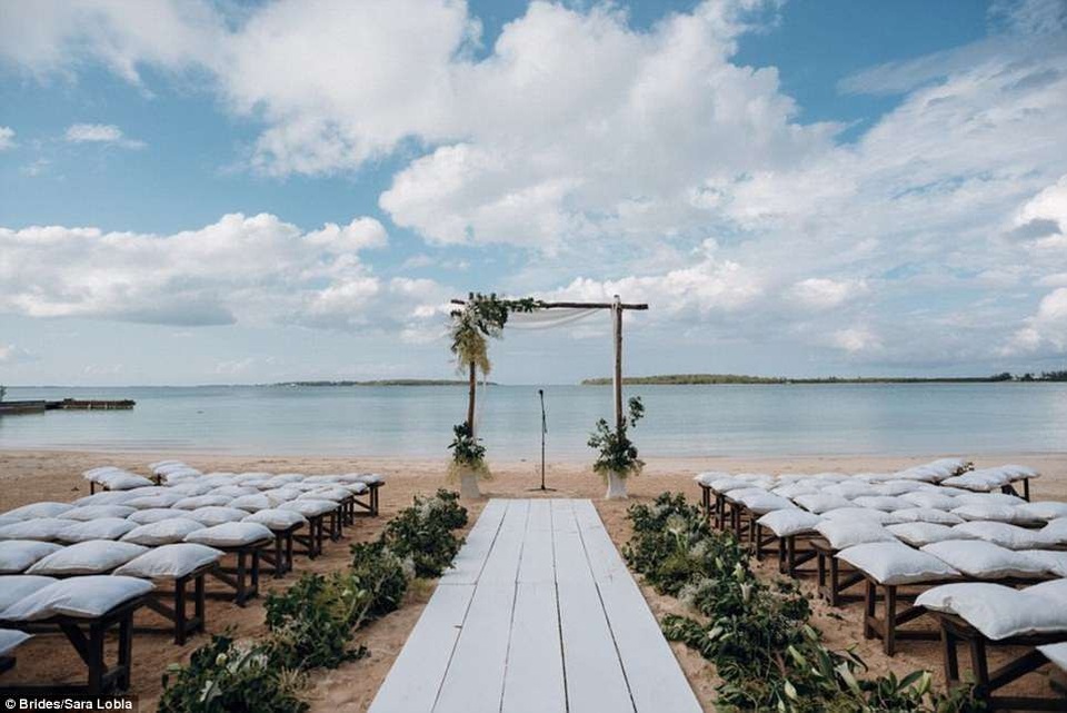 Những hình ảnh tuyệt đẹp trong hôn lễ siêu mẫu Úc - 6
Quang cảnh nơi diễn ra lễ cưới của siêu mẫu 27 tuổi
