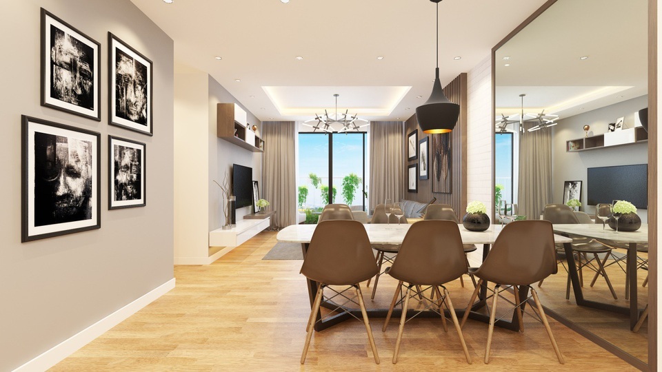 Sau lễ các dự án bất động sản sôi động ra mắt - 1 Căn hộ thiết kế hiện đại với tầm nhìn thoáng rộng