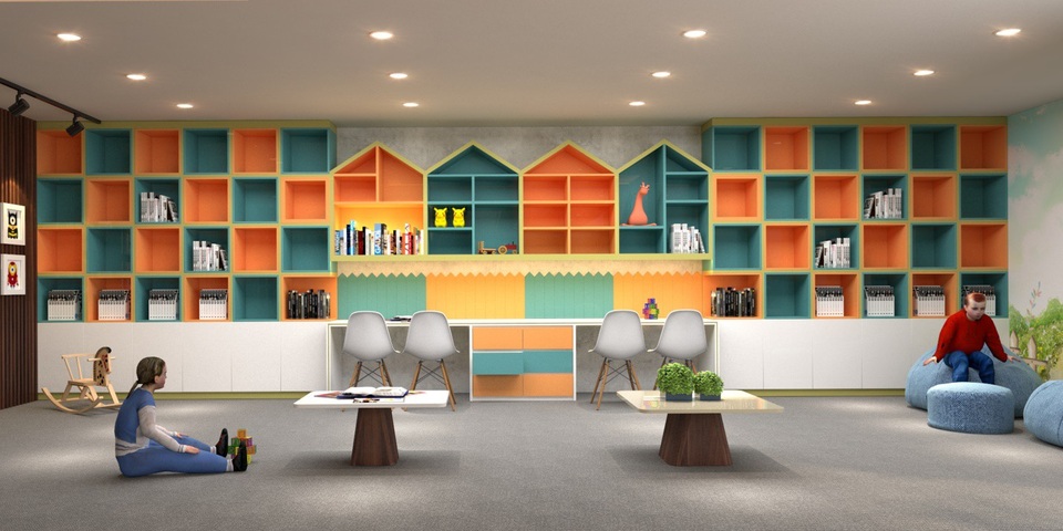 Sau lễ các dự án bất động sản sôi động ra mắt - 2 Phòng đọc sách hiện đại, sang trọng