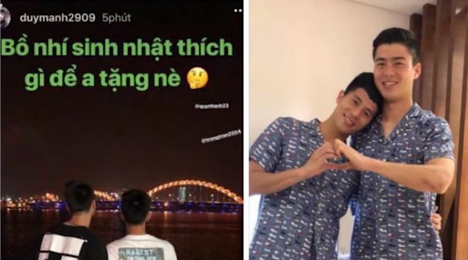 Hai tuyển thủ U23 Việt Nam bị Hari Won chất vấn chuyện “yêu nhau” - 5 Duy Mạnh đã thú nhận, hình ảnh thân mật mà cả hai thể hiện một phần để tạo niềm vui cho người hâm mộ