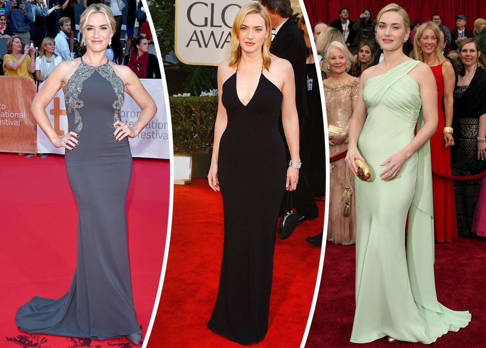 Minh tinh Titanic “khó chịu” với phụ nữ “mặc hở” - 1 Kate Winslet trên thảm đỏ qua năm tháng...