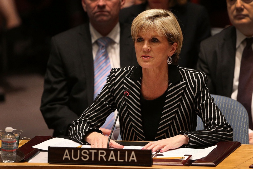 Các nước lên tiếng việc Trung Quốc đưa tên lửa đến Trường Sa - 1
Ngoại trưởng Australia Julie Bishop (Ảnh: AFP)