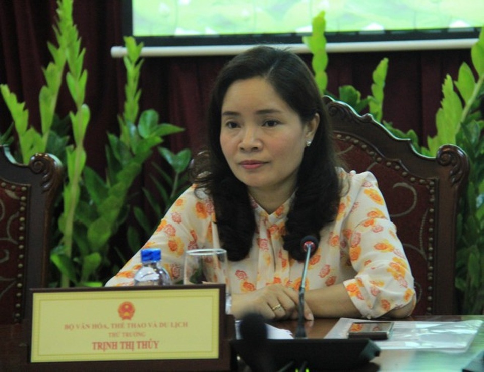 Nhiều hoạt động độc đáo trong Liên hoan nghệ thuật hát Then 2018 - 2 Thứ trưởng Trịnh Thị Thuỷ chủ trì cuộc họp giới thiệu về Liên hoan nghệ thuật hát Then, đàn Tính chiều qua tại VP Bộ VHTT&DL.
