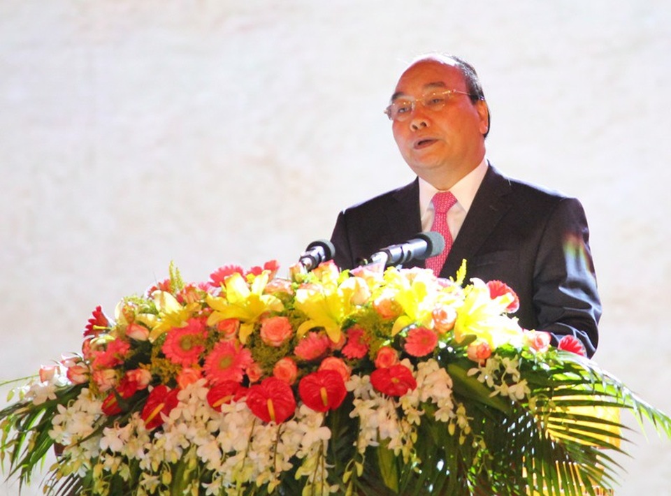 Thủ tướng Chính phủ Nguyễn Xuân Phúc phát biểu tại buổi lễ.