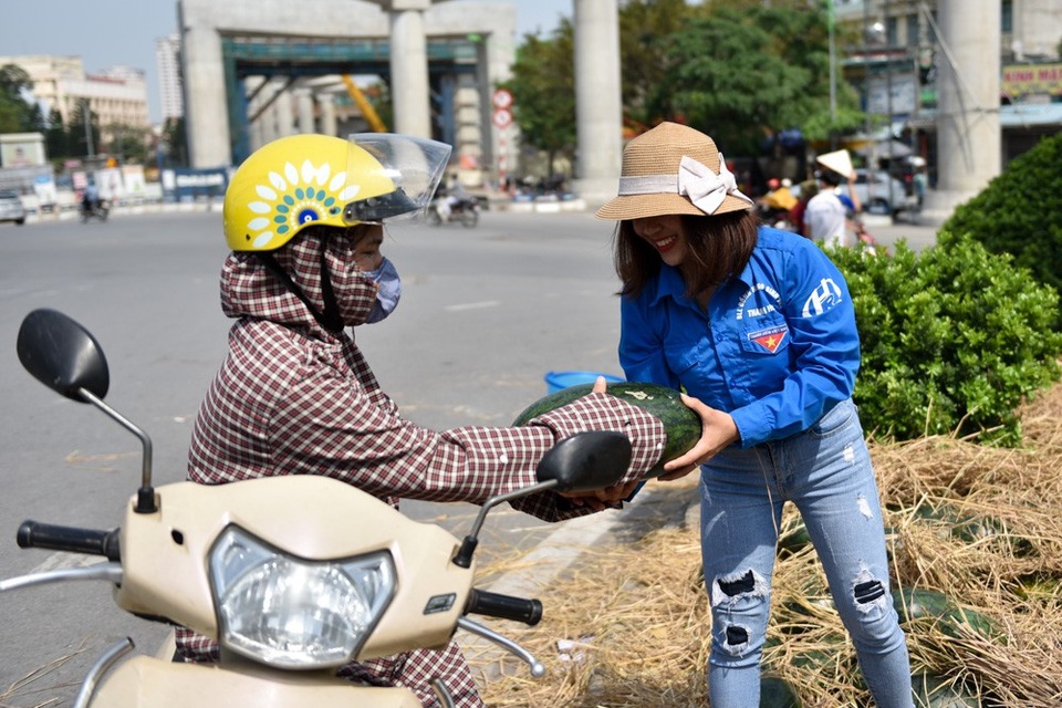 Nhóm sinh viên Hà Nội "giải cứu" dưa hấu ế giúp nông dân Quảng Ngãi - 7
Một thành viên nhóm sinh viên cho biết, nhóm thực hiện việc này xuất phát từ mong muốn giúp đỡ bà con nông dân Quãng Ngãi đang gặp khó khăn trong việc tiêu thu nông sản trồng được.