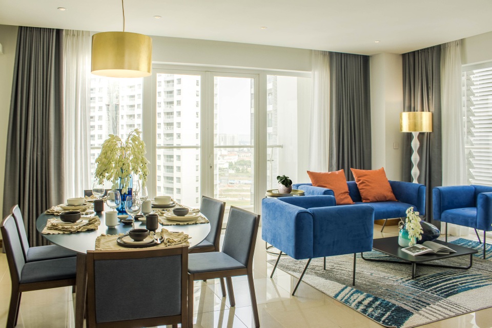 Hai phong cách thiết kế đầy ấn tượng tại tòa tháp Brilliant, Diamond Island - 3
Cá tính của chủ nhân được thể hiện rõ thông qua cách sử dụng gam màu đầy táo bạo