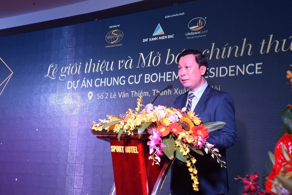 Hơn 50% căn hộ đợt 1 Bohemia Residence đã được bán ngay ngày mở bán - 2 Ông Nguyễn Đăng Gô Ganh – Tổng Giám đốc Công ty TNHH MTV Vinaconex Invest phát biểu tại sự kiện