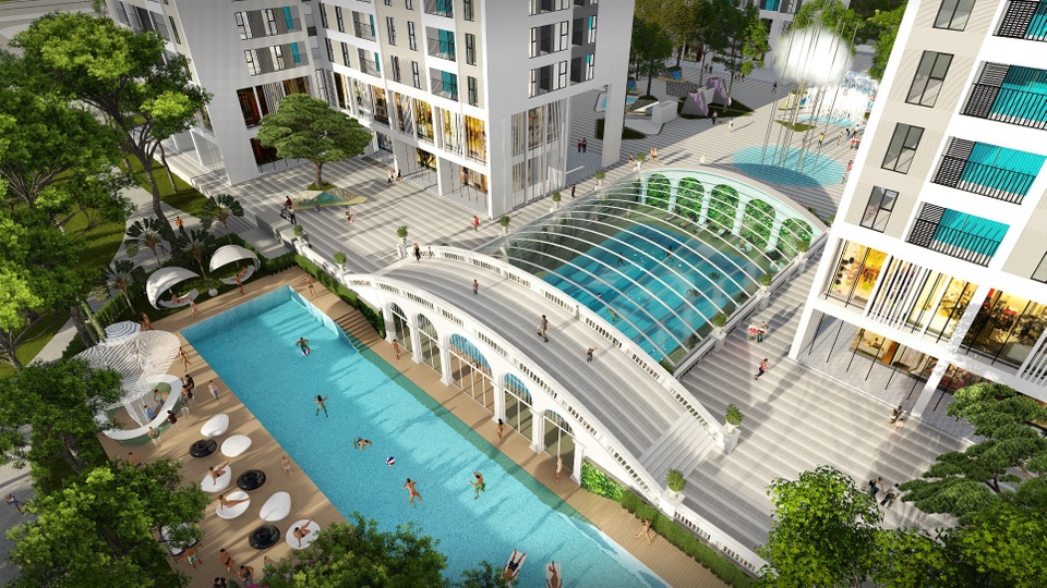 Phú Tài Land: Mở bán dự án “ECO” đáng sống tại Hà Nội hiện nay - 3 Khu bể bơi liên hoàn – điểm nhấn tiện ích cho cư dân