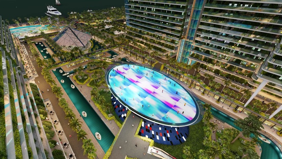 Nha Trang - Điểm dừng chân lý tưởng cho Integrated Resort tại Việt Nam - 2 Integrated Resort Sunshine Marina Nha Trang Bay gây ấn tượng với phối cảnh sân khấu Lighting Show hoành tráng đặt tại ví trí trung tâm dự án.