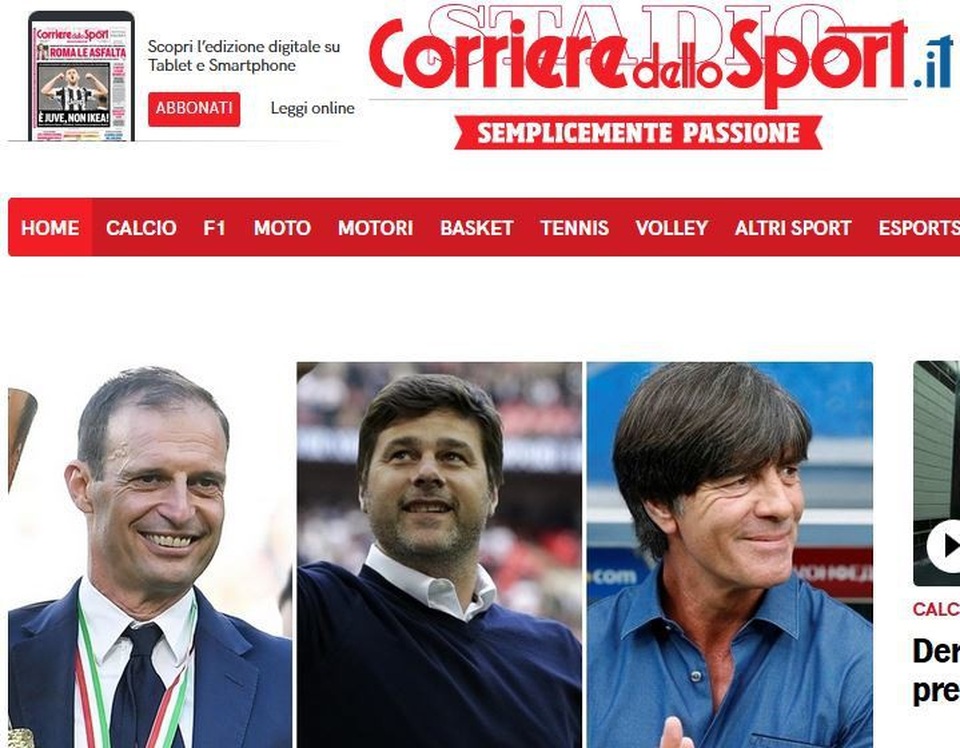 Báo chí thế giới nói gì về quyết định từ chức gây sốc của HLV Zidane? - 7 Tờ Corriere dello Sport (Italia) đề cập tới những ứng cử viên thay thế HLV Zidane