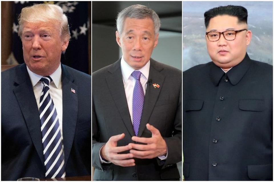 Lý do ông Trump và Kim Jong-un "không hẹn mà gặp" trước hội nghị thượng đỉnh - 1 
Tổng thống Mỹ Donald Trump và nhà lãnh đạo Triều Tiên sẽ có các cuộc gặp riêng với Thủ tướng Singapore Lý Hiển Long. (Ảnh: AFP)