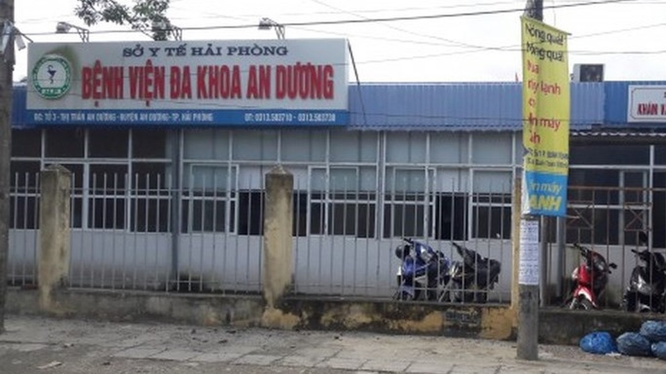 Bị nhắc nhở vì đỗ xe chắn lối đi, người nhà bệnh nhân đánh bác sĩ gãy răng - 1 Bệnh viện Đa khoa An Dương, nơi xảy ra vụ việc (ảnh CTV)