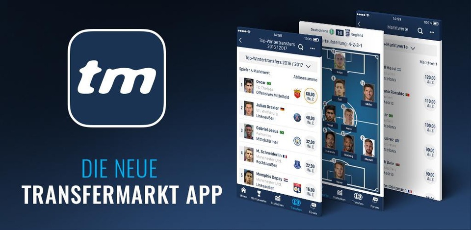 Điểm mặt các ứng dụng hữu ích cho mùa World Cup - 5 Transfermakt vẫn luôn là một trong những nguồn đáng tin cậy nhất về biến động thị trường chuyển nhượng