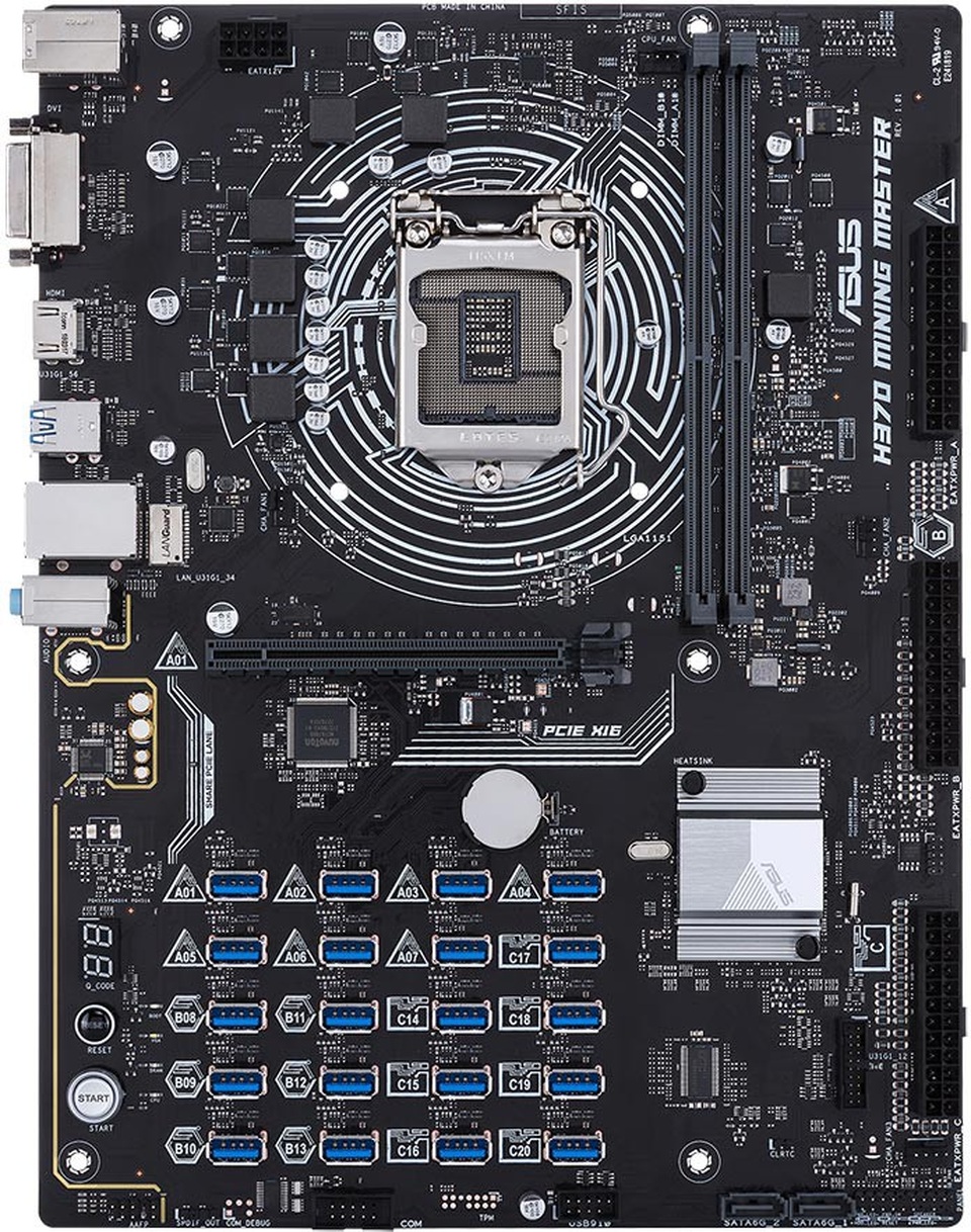 Asus ra mắt bo mạch chủ dành riêng cho dân đào Bitcoin - 2 Khe cắm USB sẽ được gắn trực tiếp lên bảng mạch của mainboard.