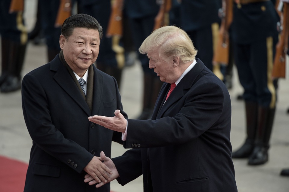 Đồng minh châu Á hoài nghi tuyên bố dừng tập trận của Tổng thống Trump - 3 Tổng thống Trump và Chủ tịch Trung Quốc Tập Cận Bình (Ảnh: Reuters)