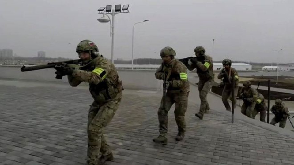 Một cuộc diễn tập chống khủng bố của lực lượng an ninh Nga (Ảnh: Getty)