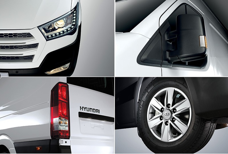 Hyundai lắp ráp Solati tại Việt Nam, cạnh tranh cùng Ford Transit - 3
Một số chi tiết thiết kế ngoại thất của Hyundai Solati lắp ráp trong nước