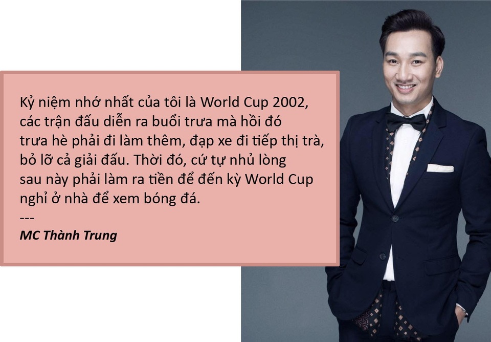 Xem thêm: Kỷ niệm không thể quên của sao Việt trong các mùa World Cup