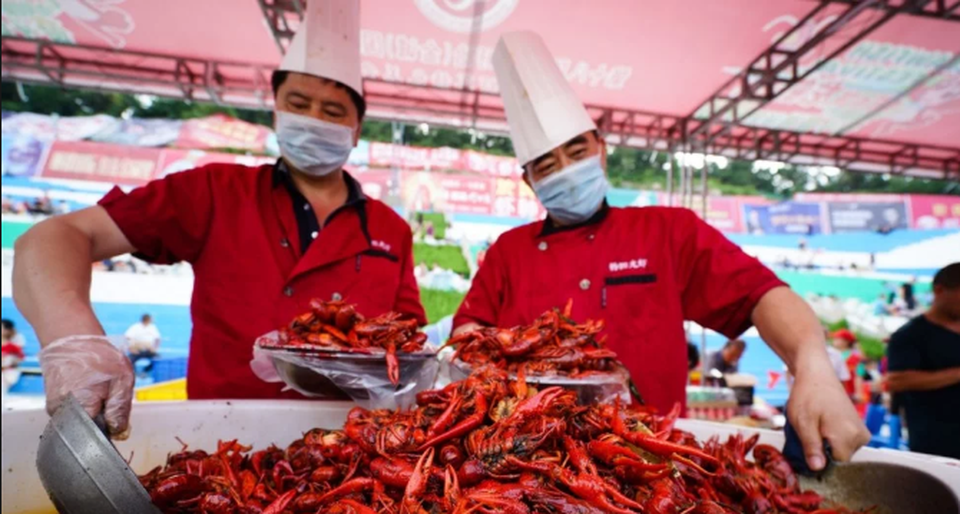 Nga nhập 10 vạn con tôm từ Trung Quốc “đãi” dân nhậu mùa World Cup - 1 Nga vừa nhập 100.000 con tôm càng Trung Quốc để phục vụ dân nhậu mùa World Cup. (Nguồn: Xinhua)