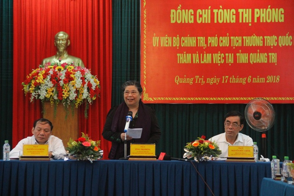 “Quảng Trị cần quan tâm hơn các chính sách cho đồng bào dân tộc” - 3 Phó Chủ tịch Quốc hội Tòng Thị Phóng lưu ý Quảng Trị cần làm tốt hơn nữa, quan tâm chăm lo các chính sách cho đồng bào dân tộc