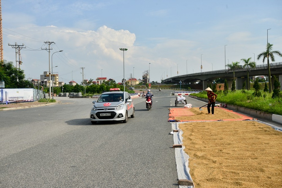 Người dân phơi thóc chiếm gần hết đoạn đường ở Hà Nội - 2
Thói quen phơi thóc và các loại nông sản trên mặt đường tồn tại khá phổ biến ở Việt Nam. Việc làm này gây trở ngại giao thông, thậm chí tiềm ẩn nguy cơ tai nạn.