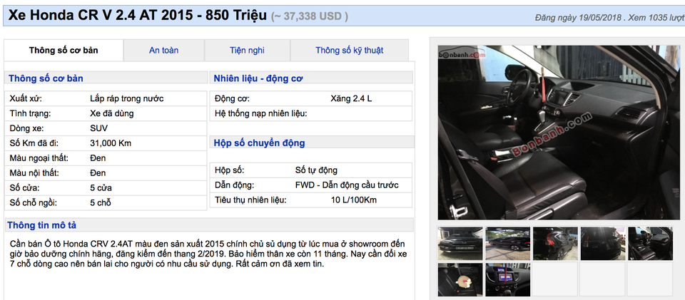 Honda CR-V cũ lắp ráp trong nước vẫn giữ giá dù có xe mới nhập khẩu - 3 Honda CR-V cũ lắp ráp trong nước vẫn giữ giá dù có xe mới nhập khẩu - 3
