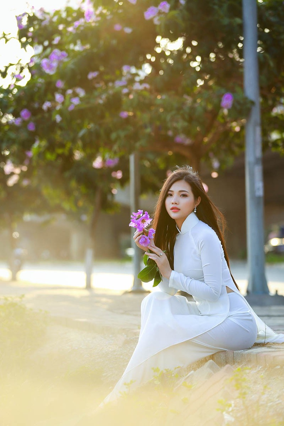 Thiếu nữ Hà thành đẹp dịu dàng bên hoa bằng lăng - 11 Thiếu nữ Hà thành đẹp dịu dàng bên hoa bằng lăng - 11