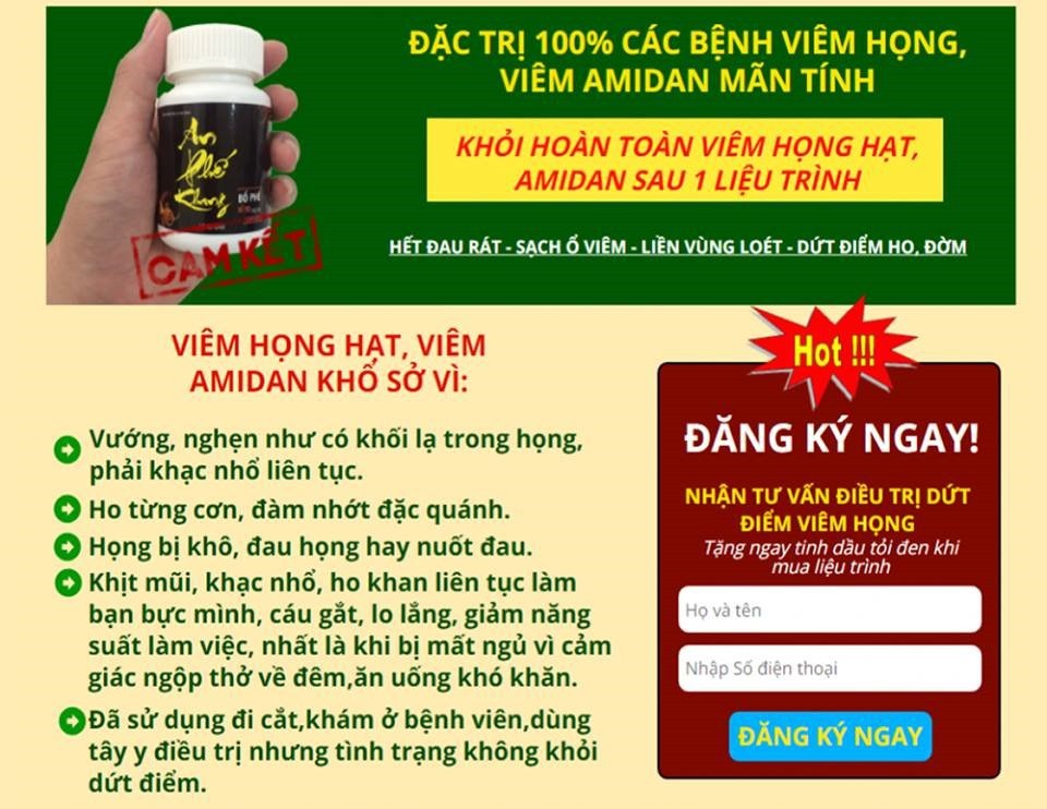 Xảo trá như thị trường thực phẩm chức năng - kỳ 1: Nhập “lò” đào tạo “bác sĩ online” - 2
Một mẫu quảng cáo TPCN “nổ tung trời” với những mỹ từ như “đặc trị 100%” hay “khỏi hoàn toàn sau 1 liệu trình“.