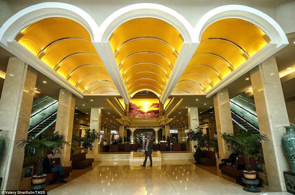 Sảnh khách sạn Koryo ở trung tâm thủ đô Bình Nhưỡng.