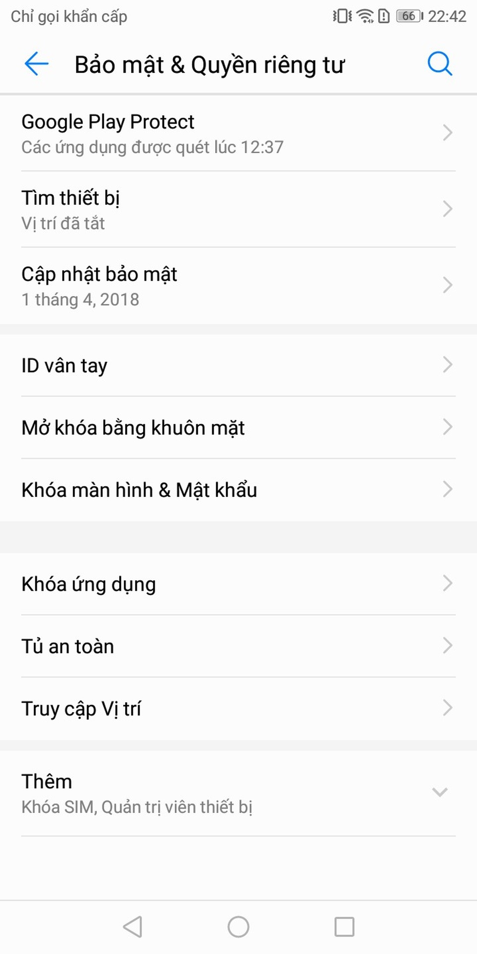 Những tính năng sáng giá ở smartphone chỉ hơn 3 triệu đồng - 3 Khả năng bảo mật nâng cao