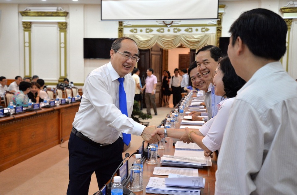 TPHCM: Đột phá công nghệ để phát triển - 1 Bí thư Thành ủy TPHCM Nguyễn Thiện Nhân mong muốn nhận được nhiều ý kiến đóng góp từ các chuyên gia kinh tế để nâng cao chất lượng tăng trưởng kinh tế