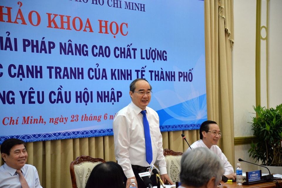 TPHCM: Đột phá công nghệ để phát triển - 5 Bí thư Thành ủy TPHCM Nguyễn Thiện Nhân mong các nhà khoa học, chuyên gia kinh tế góp ý định hướng để phát triển kinh tế thành phố