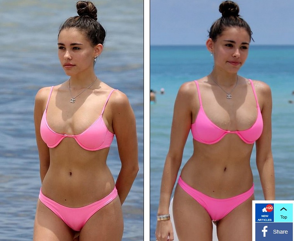 Madison Beer đẹp nuột nà trên biển - 2
Người đẹp 19 tuổi sexy trong bộ áo tắm màu hồng rực