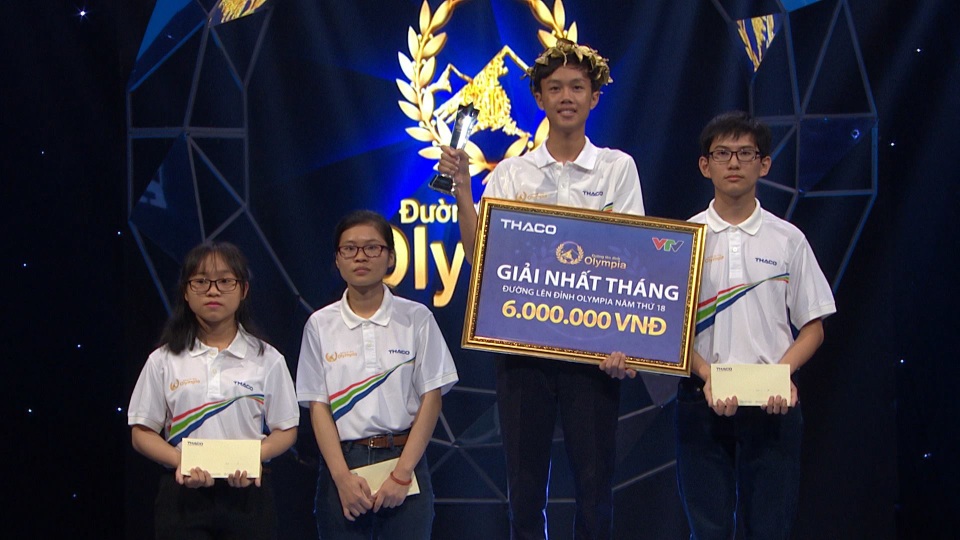 3 kỷ lục gia Đường lên đỉnh Olympia bất ngờ "bại trận" trước nam sinh Quảng Trị - 2 Tân Nhật giành vòng nguyệt quế cuộc thi Tháng 1 Quý 4 và vé vào chơi ở cuộc thi Quý.