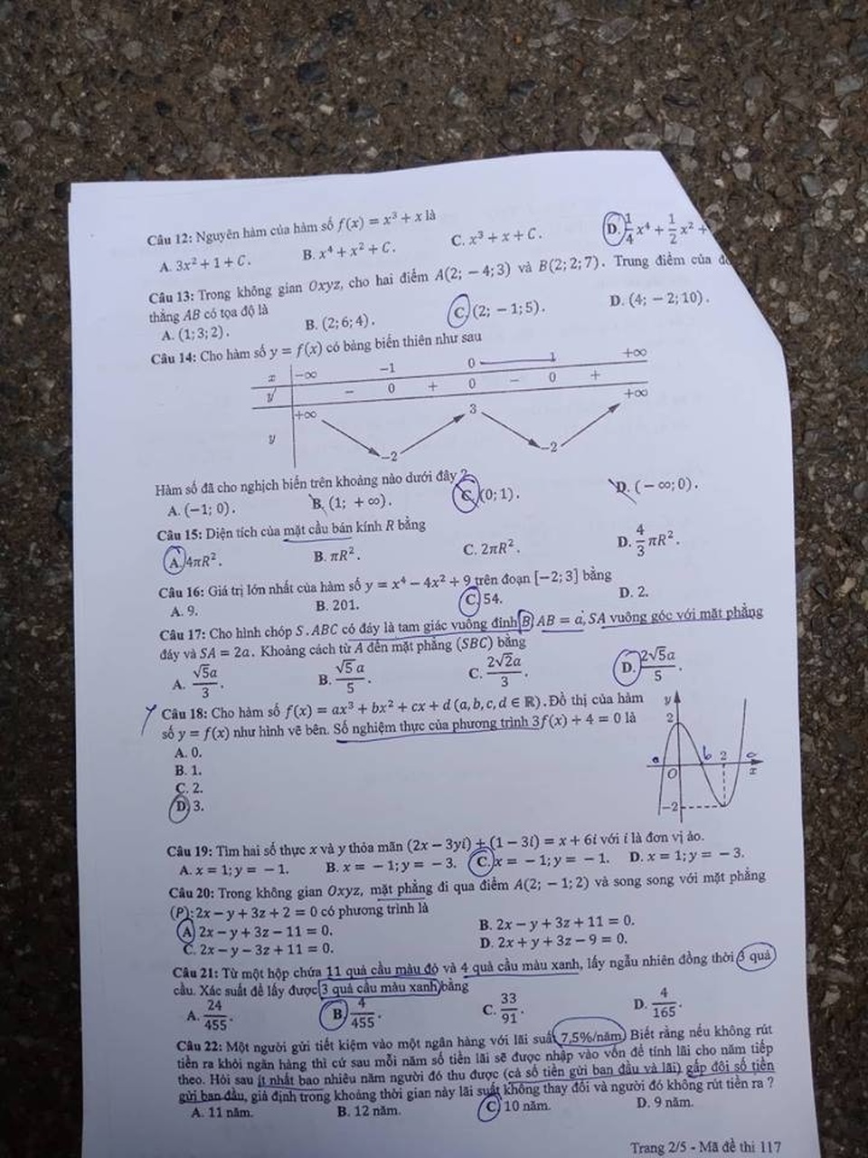 Đề thi trắc nghiệm môn Toán THPT quốc gia 2018 - 18 Đề thi trắc nghiệm môn Toán THPT quốc gia 2018 - 18