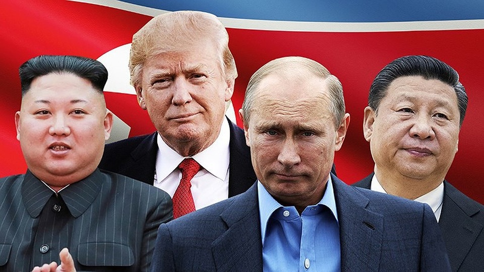 
Ngoài tuyên bố ngoại giao thì chính quyền Tổng thống Putin (thứ hai từ phải sang) đang tỏ ra mờ nhạt trong giải quyết vấn đề Triều Tiên. Ảnh: CNN
