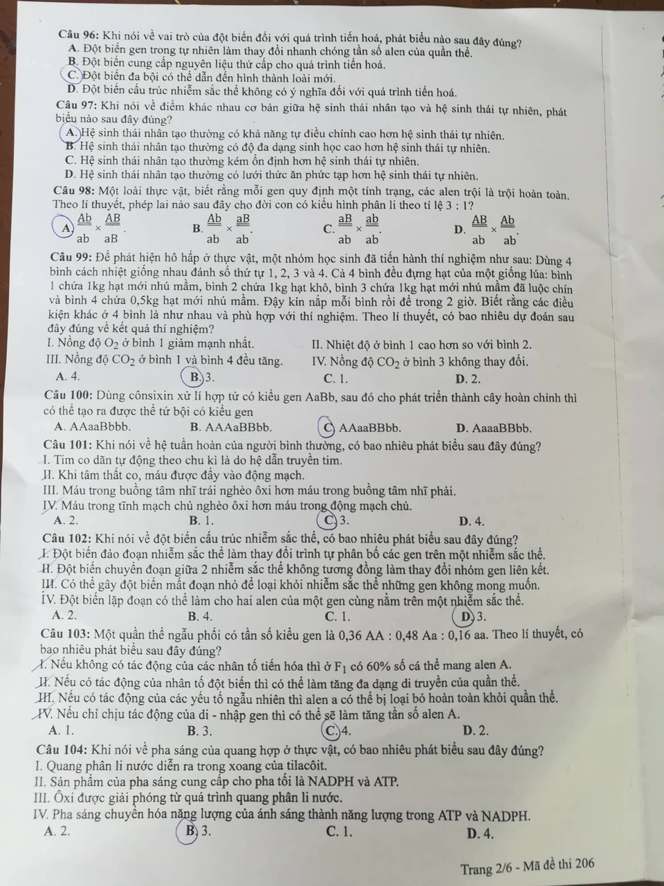 Đề thi và gợi ý giải môn Sinh học THPT quốc gia 2018 - 16 Đề thi và gợi ý giải môn Sinh học THPT quốc gia 2018 - 16