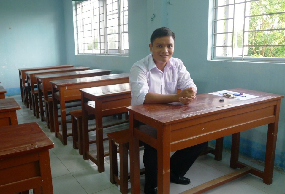 Buổi thi cuối, nhiều phòng thi chỉ có 1-2 thí sinh - 2 Thí sinh Nguyễn Thanh Huy - một mình dự thi môn Sử sáng nay tại điểm thi trường THPT Thiên Hộ Dương