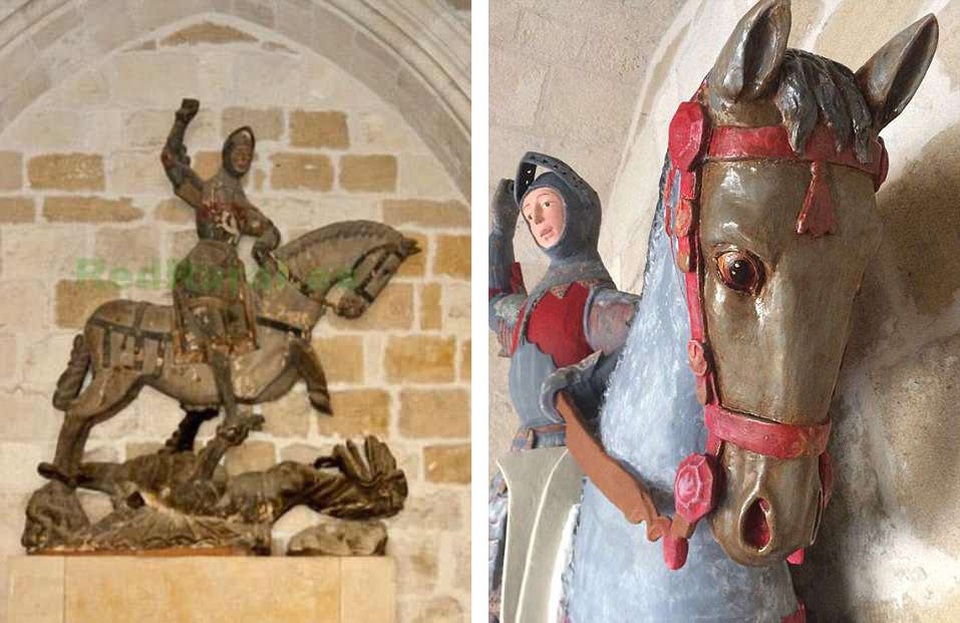 Trong 500 năm, bức tượng gỗ đã là chi tiết trang trí cho một nhà nguyện nằm trong thị trấn Estella (Tây Ban Nha).