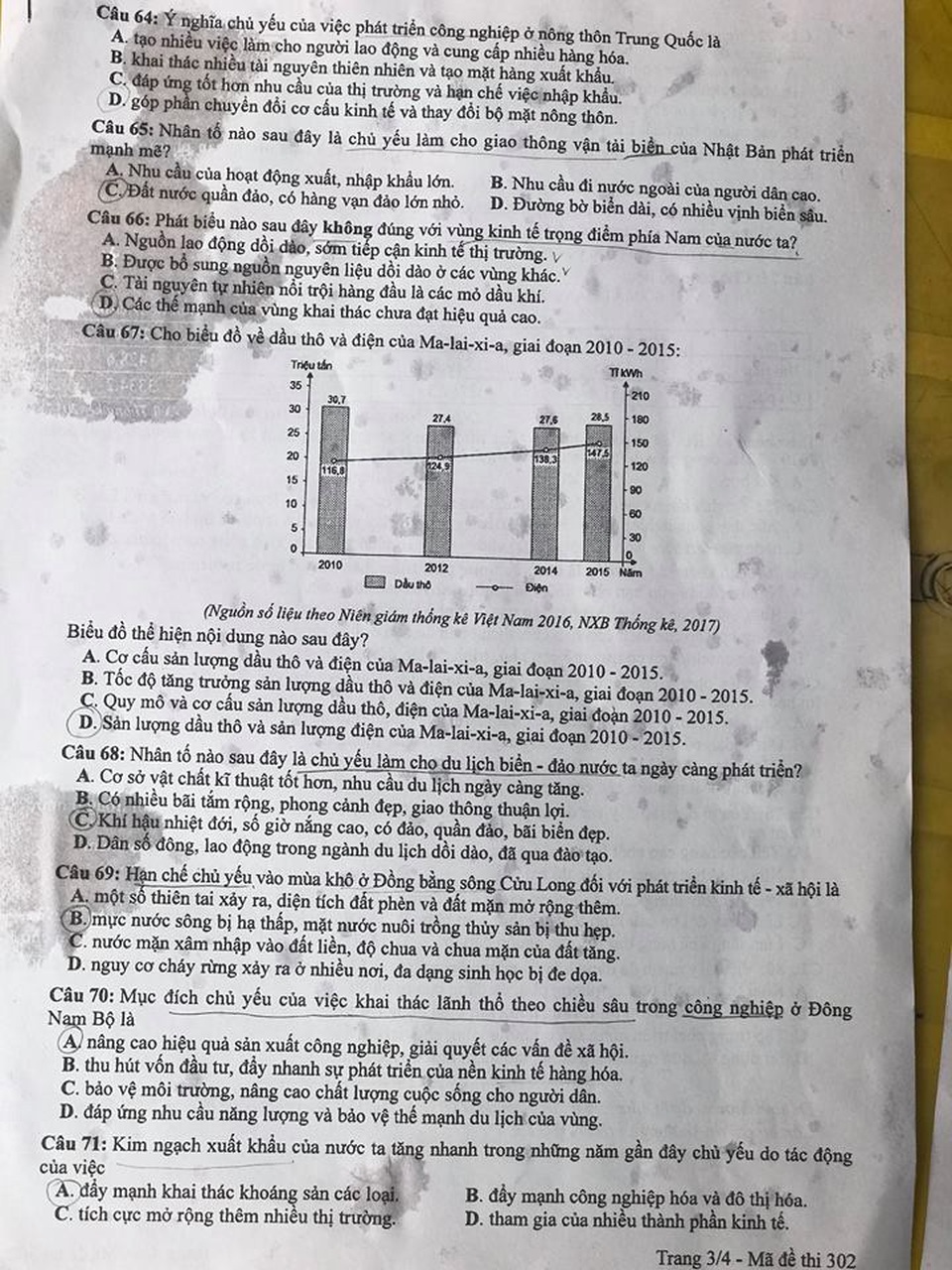 Đề thi Địa lý THPT quốc gia 2018 đề cập sâu tới vấn đề Biển đảo - 3 Đề thi Địa lý THPT quốc gia 2018 đề cập sâu tới vấn đề Biển đảo - 3