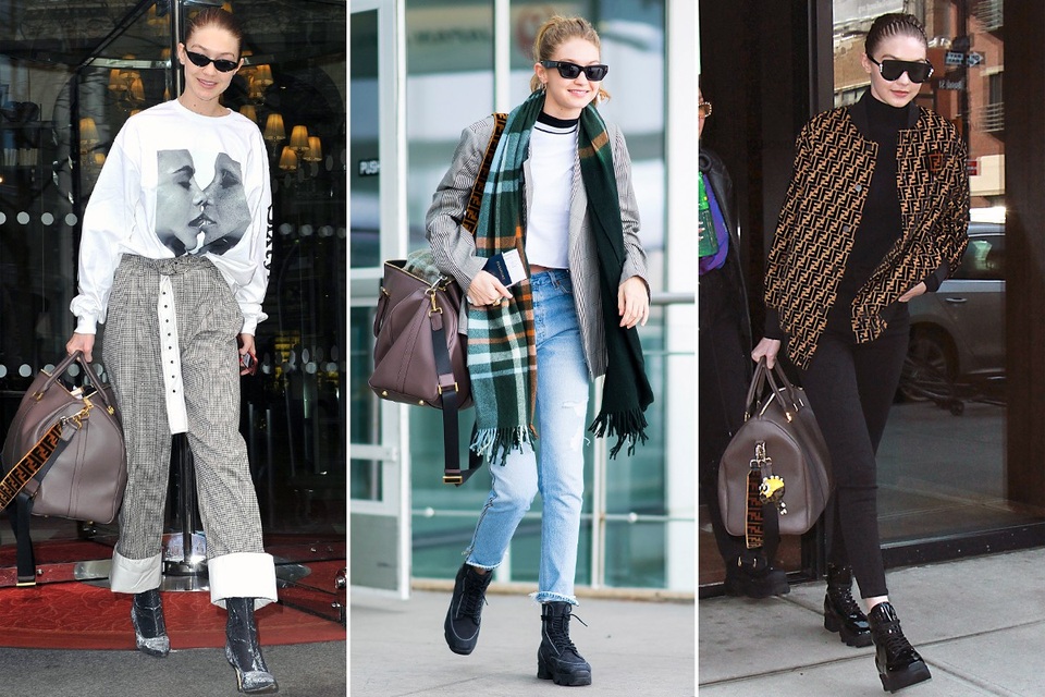 Sao và những món đồ cưng - 3
Gigi Hadid thường ra sân bay với chiếc túi Fendi này