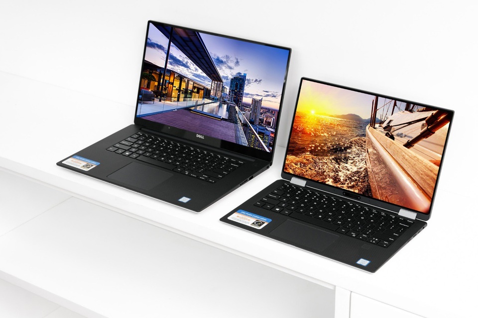 Loạt máy tính tích hợp Intel Optane đã cập bến Việt Nam - 3 XPS 13 9360 ( ảnh phải) với màn hình 13.3’ FHD và XPS 15 (ảnh trái) màn hình 15.6 FHD