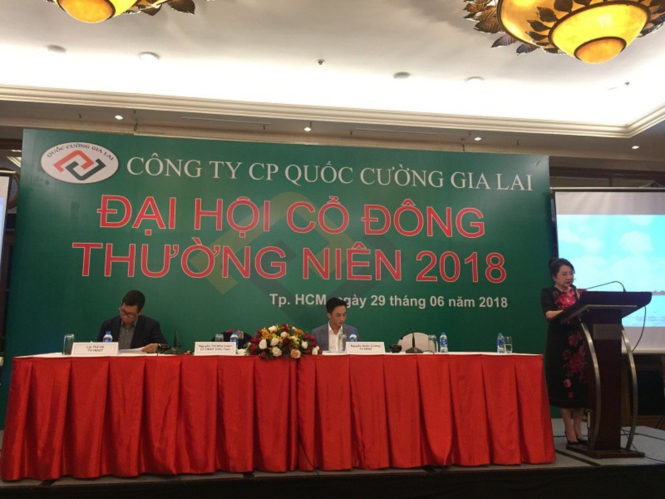 Quốc Cường Gia Lai “đau đầu” vì nhiều dự án “rùa bò” - 2 Bà Nguyễn Thị Như Loan, Chủ tịch HĐQT QCG thông tin đến các cổ đông về tình hình hoạt động của công ty.